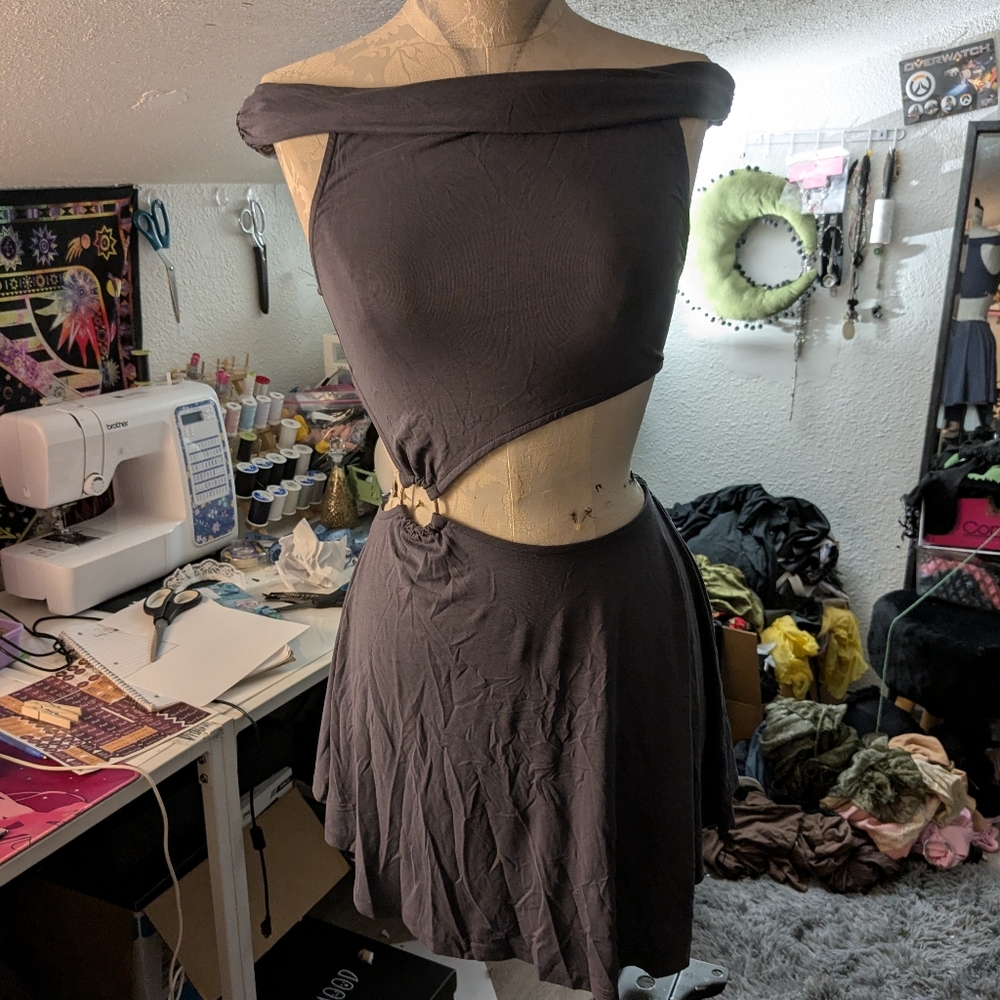 Chic Off-Shoulder Cutout Dress